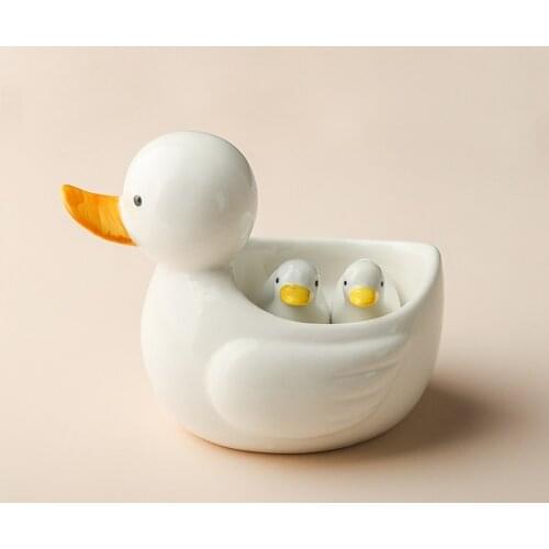 Creative style tableware set cute little duck ceramic bowl home kitchen dipping saucer flavored dish