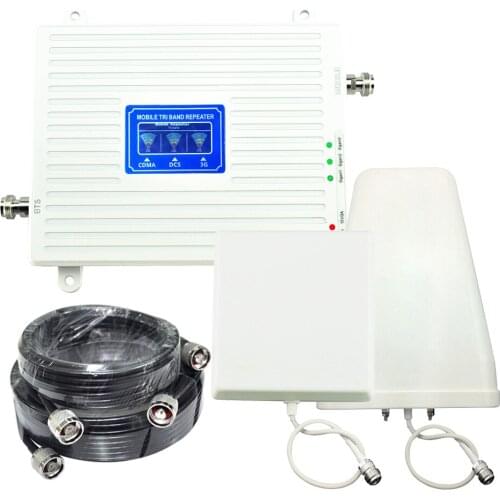 New design CDMA850mhz 1800mhz 2100mhz mobile phone signal booster for JIO