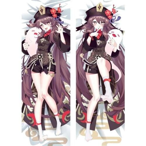 Newly DesignKawaii Girl Amber Cover Cushion Otaku Genshin Impact Body Pillow Cover Case Pillowcases Cushion with Hidden Zipper C