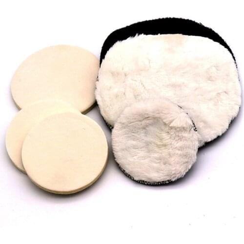 1pcs 4" 5" 6" 7" Optional Flocking Wool Felt Polishing Woolen Polishing Pad For Car Polisher Waxing Buffing Grinding Polishing