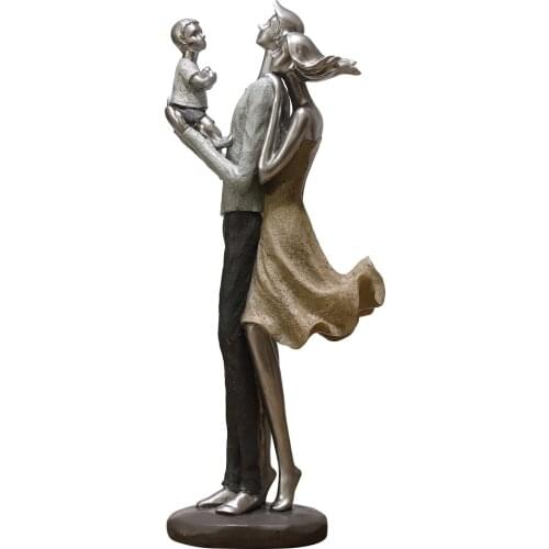 FAMILY FIGURINE RESIN HANDCARFTS LOVERS STATUE FIGURINE HOME DECORATION ORIGINAL DESIGN LOVE HANDICRAFT FOR HOME WEDDING GIFT