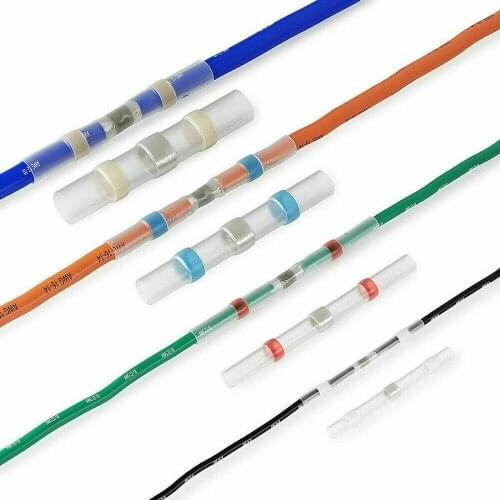 Wire Connectors Heat Shrink Solder Seal Sleeves Waterproof Electrical Cable Splice Tinned Electrical Terminal Tubular