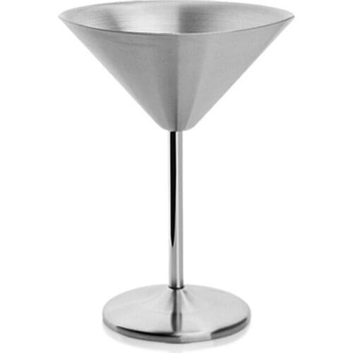 1 Pack Stainless Steel Material Cup Martini Glasses Steel Shatterproof Metal Cocktail Glasses Unbreakable Durable Unique