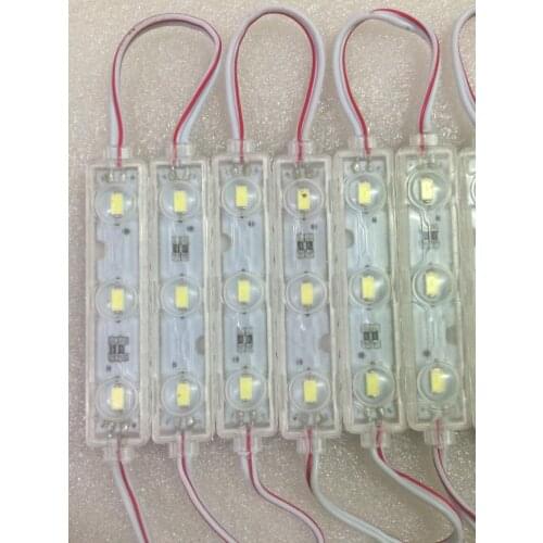 1.5W smd5730 Injection LED Module with len 3leds/piece160 Angle 12V Waterproof IP65 Warm white/cool white/Red/Green/Blue/Yellow