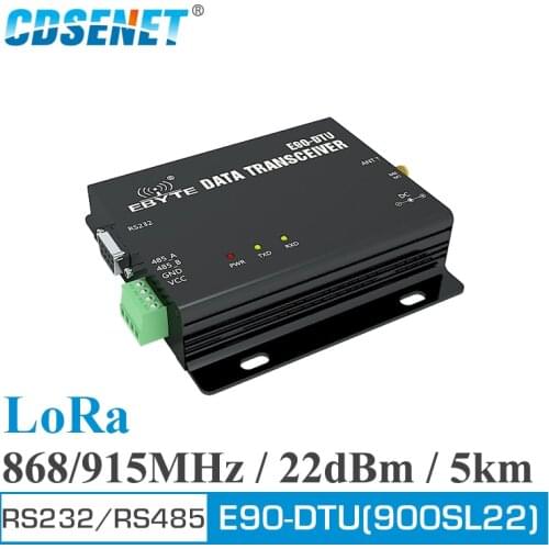 SX1262 Lora 900Mhz 22dBm 5Km Range 0.3k~62.5kbps E90-DTU(900SL22) RS232 RS485 Wireless Lora Modem
