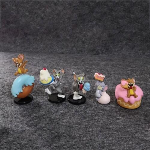 Tom and Jerry Doll Ice Cream Cone Cake Food Play Mobile Phone Shell Patch Material Baked Cake Decoration Ornaments Birthday Gift