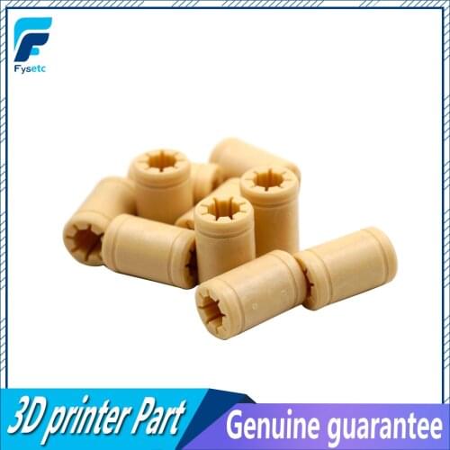 5pcs 3D Printer Solid Polymer LM8UU Bearing - 8mm Shaft Same As RJMP-01-08 R Solid Plastic Bearing 8 mm ID For Prusa
