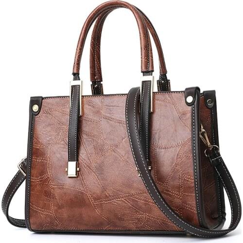 YINGPEI Women Bag Vintage Casual Tote Fashion Women Messenger Bags Top-Handle Shoulder Handbag Purse Wallet Leather 2018 New