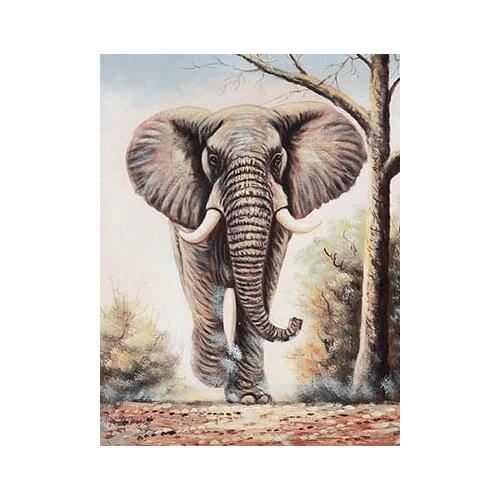 Elephant PAINTING -TOP original Art -Thailand Indian elephant ANIMAL oil painting--hand painted - 36" -accept Customize art