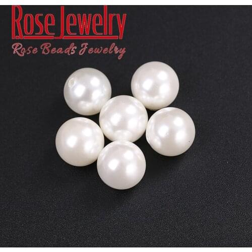 100% Natural White Half Drilled Shell Pearl Beads 5pcs 2-20mm Spacer Loose Beads For Jewelry Making DIY Bracelets Ear Studs 15"