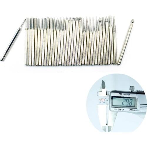 30pcs Tungsten Carbide Rotary Burrs Grinding Tool Electric File Drill Bits Diameter 3mm Dremel Accessories Cutter Abrasive Tools