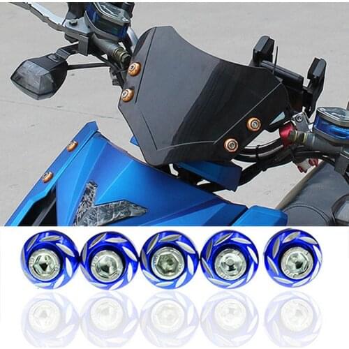 40% Dropshipping!5Pcs/Set 6mm Aluminum Alloy Universal Licecse Plate Frame Motorcycle Screw Bolt Auto Replacement Parts