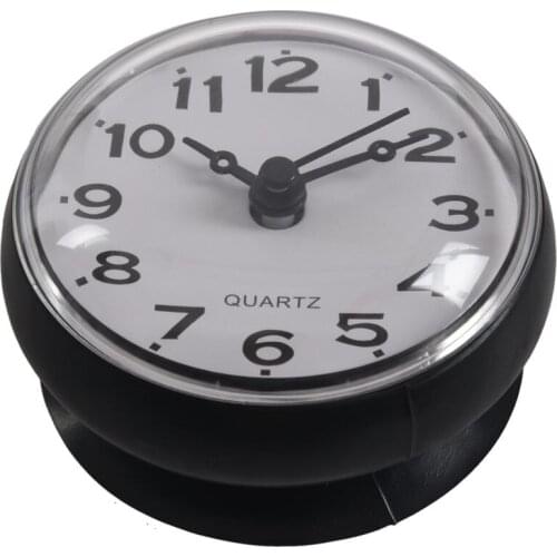 7cm Waterproof Kitchen Bathroom Shower Clock Suction Cup Sucker Wall Black