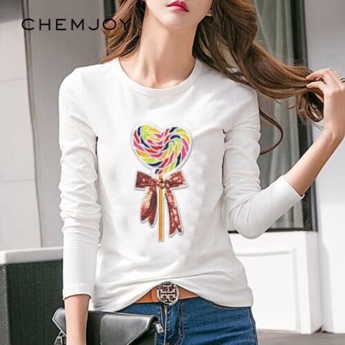 Sequined Large Lollipop Patch for Clothing Sew on Applique Sequin Food Patches Jeans Jacket DIY Decorations Clothes Stickers