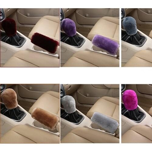 Car winter plush hand brake cover for Ford Fusion Escort Kuga Ecosport Fiesta Falcon EDGE/Explorer/EXPEDITION/EVOS/START/C-MAX