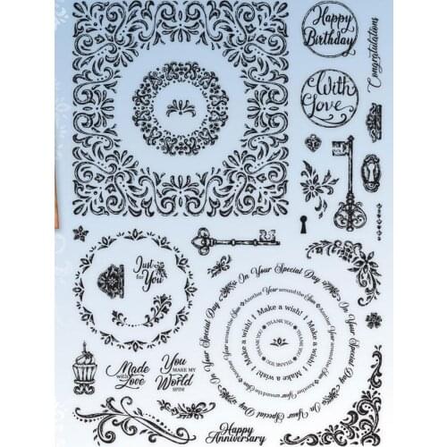 Flower Transparent Clear Silicone Stamp/Seal For DIY Scrapbooking/Photo Album Decorative Clear Stamp Sheets A3009