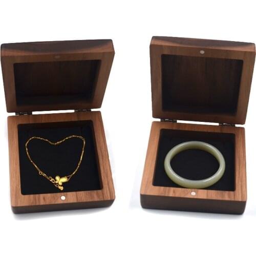 Wood Wooden Packing Case Portable Wedding Ring Necklace Bracelet Jewelry Holder jewellery Box Organizer Display Valentine Gift