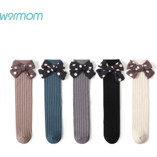 Warmom Kids Socks Toddlers Girls Knee High Long Soft Cotton Socks Children Sock Knee High Cotton Baby Girl Socks Accessories