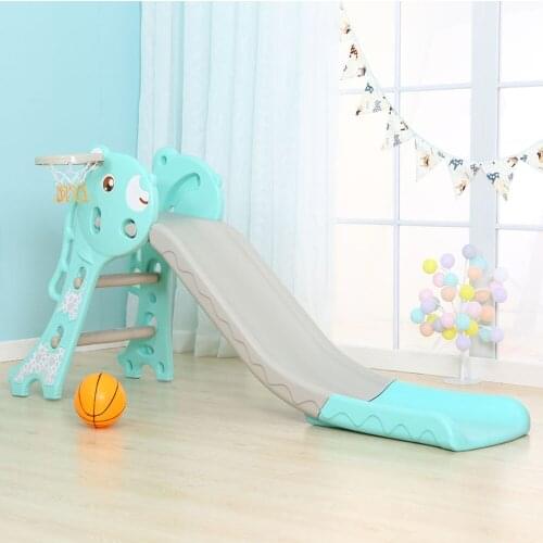 Home Indoor BabySlide Plastic Safe Durable With Basketball Box Combination kindergarten Multifunctional Toy