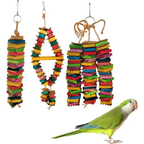Bird Chewing Toy Funny Hanging Swing Tearing Toy Parakeet Parrot Bite Toys