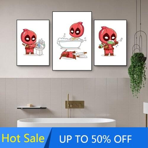 Marvel Anime Canvas Painting Wall Art Cute Captain America Nordic Posters and Prints Home Decoration Pictures Living Room Decor