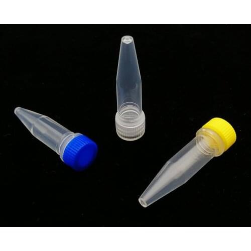 100pcs/lot Laboratory 1.5ml plastic freezing tube with silicone gasket v-bottom Cryogenic Vials,ink Subpackage vial