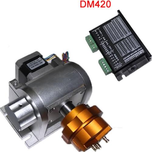 Fiber laser nameplate marking machine ring jewelry rotary axis for metal laser engraver with DM420 drive board