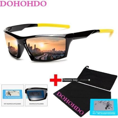 DOHOHDO Men Vintage Aluminum Polarized Sunglasses Classic Brand Sun glasses Coating Lens Driving Eyewear For Men/Women