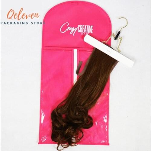 Customize Logo Hair Wig Packaging Bag PVC Non-woven Storage Bag Hair Cover Bag Spot Non-Woven Cover