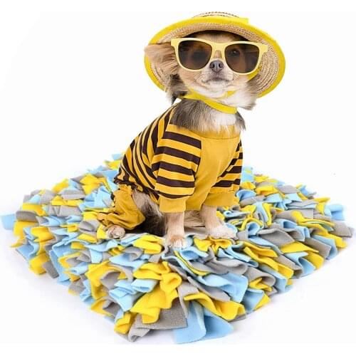 Foraging Skill Nose Work Training Smell Home Dog Snuffle Mat Feeding Washable Blanket Modern Soft Pet Toys Woven Sniffing Pad