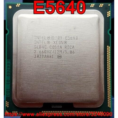 Original Intel CPU Xeon E5640 SLBVC Processor 2.66GHz 12M 4-cores Socket 1366 free shipping speedy ship out