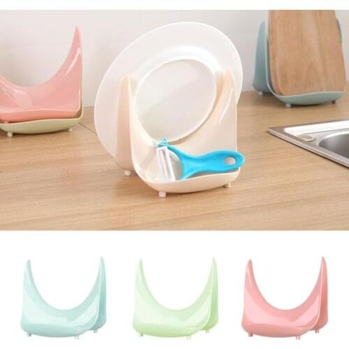 Plastic Pan Pot Lid Cover Stand Holder Shelf Rack Tool Household Kitchen Bakeware Tools Gadget