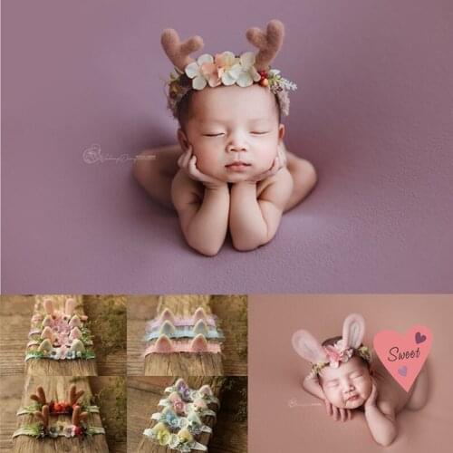 Newborn Baby Girl Headbands Bows Flowers Elastic Bebe Infant Hair Accessories for Newborn Photography Props Headwear