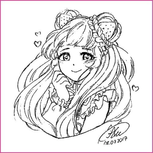 Lovable Cartoon Girl Transparent Clear Silicone Stamp/Seals For DIY Scrapbooking/Valentine Decorative Card Making Clear Stamp