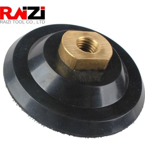 Raizi 4 inch Rubber Backer Pad for Hook&Loop Diamond Polihsing Pads M14 5 8-11 Rotary Tool Accessories backing plate Adapter