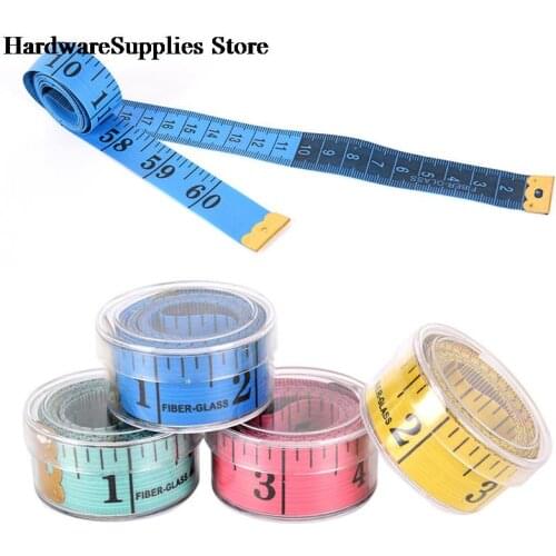 150cm/60" Body Measuring Ruler Sewing Tailor Tape Measure Meter Tape Random Color Soft Flat Sewing Ruler