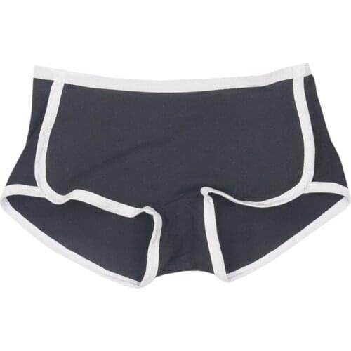 Sexy Cotton Solid Color Exquisite Soft Cotton Middle Waist Sweet Stretch Boxer Panties For Women