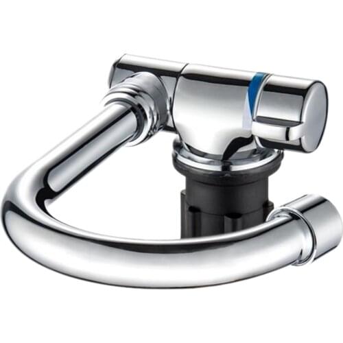 Foldable Kitchen Faucet 360 Dgree Rotation Sink Water Tap Single Handle Cold & Hot Water Mixer Copper Faucet for RV Boat