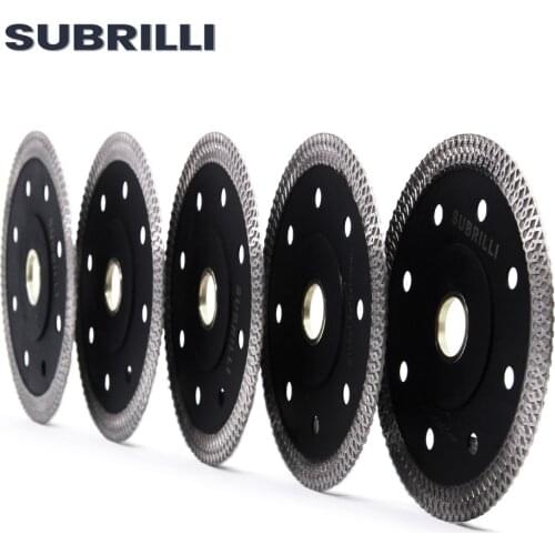 SUBRILLI 4 Inch Turbo Diamond Saw Blade Disc 5pcs Sintered Cutting Blades For Angle Grinder Porcelain Tile Ceramic Stone Cutter