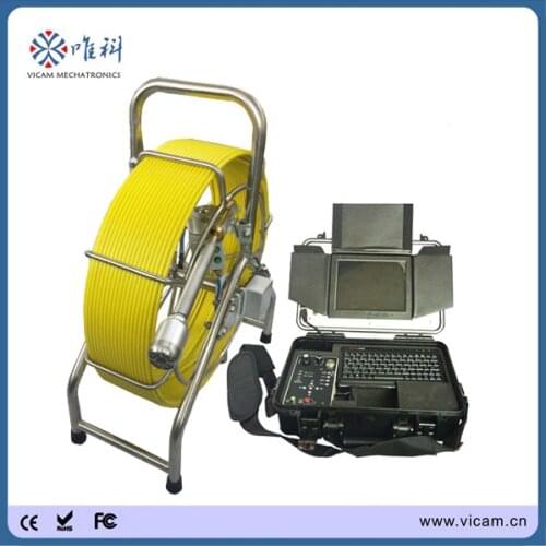 40mm self-leveling snake pipe camera 60m cable sewer inspection push rod camera waterproof pipe inspection camera for sale