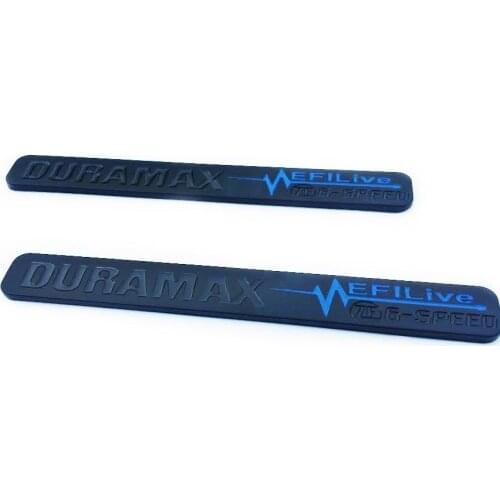 2 NEW matte black+ black Duramax Diesel ZF6 SPEED EFI LIVE Emblems