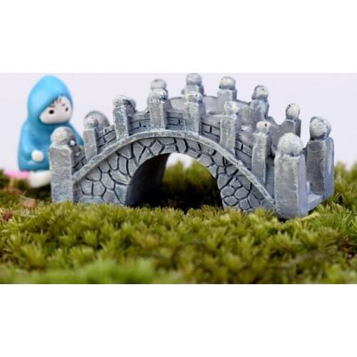 2pcs/lot Stone Bridge Figurines Mini Resin Crafts Fairy Garden Miniatures DIY Succulents/ Micro Landscape Decoration KS 016