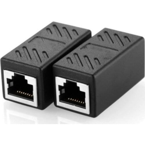 2pcs RJ45 Female To Female CAT6 Networ k Ethernet LAN Connector Adapter Coupler