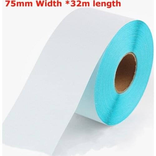 2pcs Continuous Roll 75mm x 32m DIRECT THERMAL Continuous Self Adhesive Roll for printer