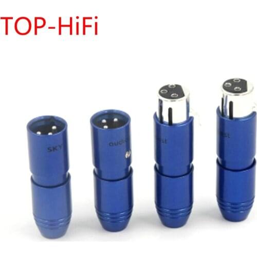 TOP-HiFi 4Pair XLR 3pin Male and Female XLR Connectors Speaker Audio Interconnect Cable Socket Adapter XLR Plug Connector