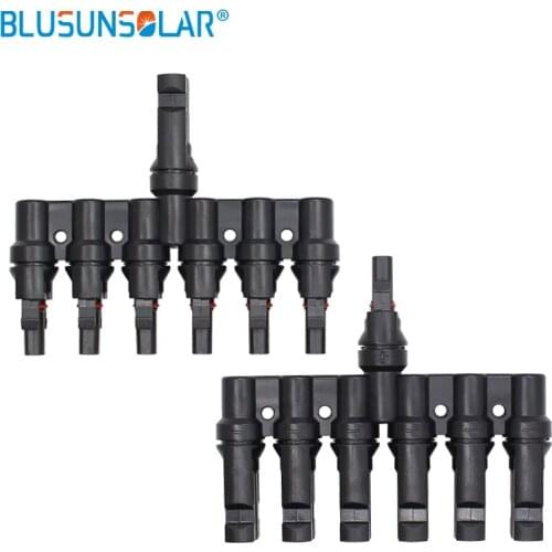 50 Pairs /Lot High Quality Waterproof IP67 1 To 6 Male And Female M/F Solar T Branch pv solar Connector TF0170Solar