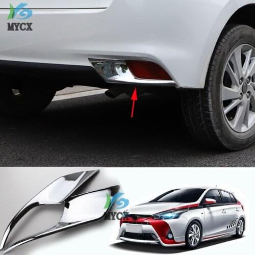 Car Accessories Exterior Decoration ABS Chrome Rear Fog Lamp Light Cover Trims For Toyota Yaris XP150 2018 2019 Car-styling