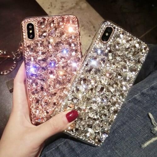 Fashion Crystal Diamond Case Cover For Iphone 12 11 Pro XS Max XR X 8 7 Plus Samsung Galaxy Note 20 10 9 S21/20 Ultra S10/9 Plus