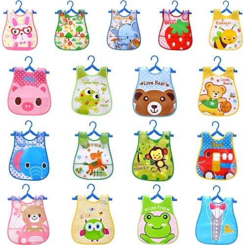 Waterproof Baby Bibs Feeding Burp Cloth Toddler Boys Girl Bibs Cartoon Bear Elephant Slabber Saliva Dribble Bibs Burp Cloths