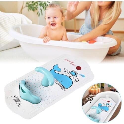 Baby Bath Mat Pad With Baby Shower Seat Bathtub Cushion Back Support Non-slip Safety Comfortable Bathroom Chair Baby Bath Seat